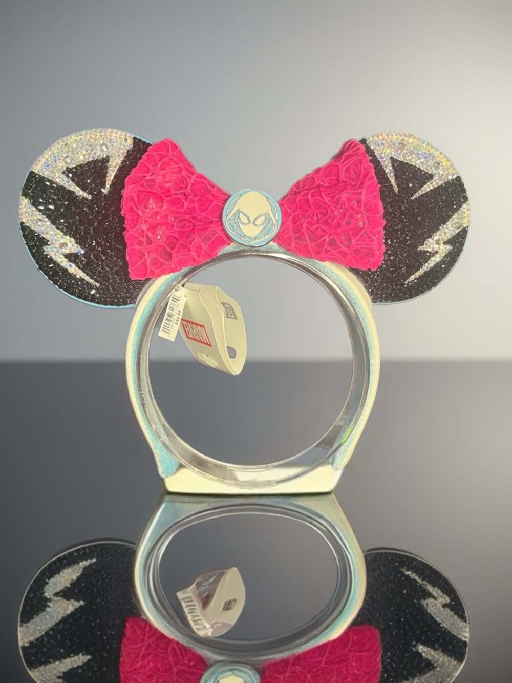 Disney Parks Spider-Gwen Inspired Rhinestone Ears Custom Hand Embellished OOAK